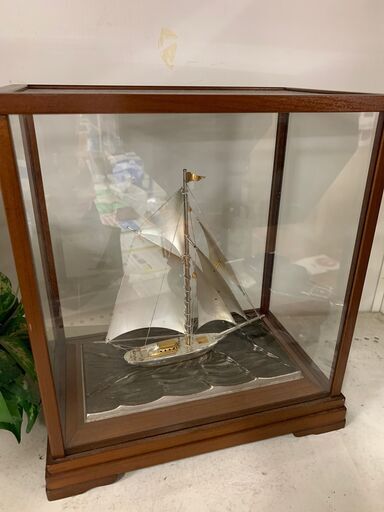 銀製ヨット スターリングシルバー 武比古 銀製ヨット 2本マスト 4号 No