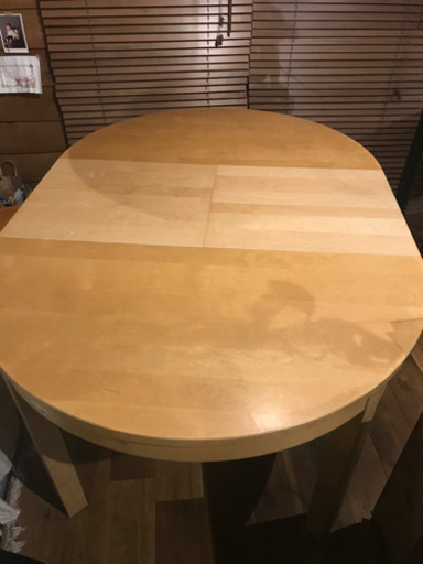 イケア伸縮丸ダイニングテーブル K つつじヶ丘のダイニングセットの中古あげます 譲ります ジモティーで不用品の処分
