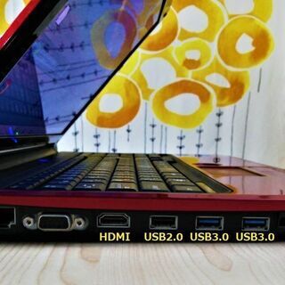 ☆美品☆学生・初心者の方OK/FUJITSU/ノートパソコン/レッド【人気】