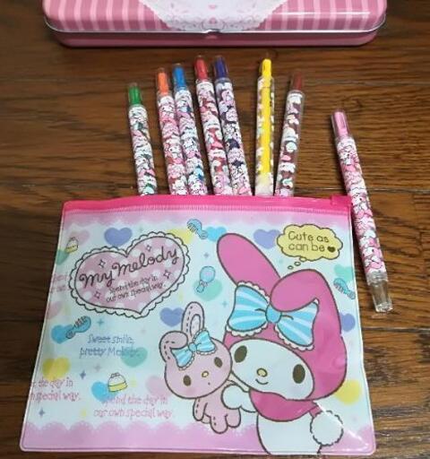 新品 文房具 キティちゃん 筆箱 カンペン マイメロディ 色鉛筆 巾着袋 キャラ Mon 船橋のキッズ用品 その他 の中古あげます 譲ります ジモティーで不用品の処分