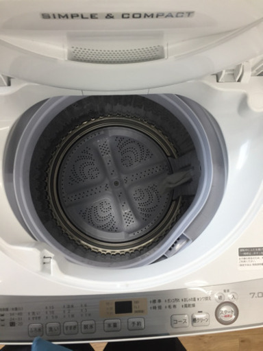 安心の1年間返金保証！SHARPのES-GE7C-W　全自動洗濯機です！