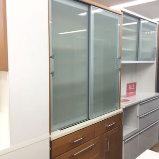 河口家具のナチュラル4枚扉レンジボード【トレファク 岸和田】