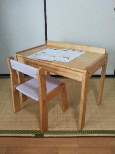 高さが変えられるキッズデスク キッズチェア ニトリ製 ワビスケ 二子玉川のキッズ 用品 ベッド 家具 の中古あげます 譲ります ジモティーで不用品の処分