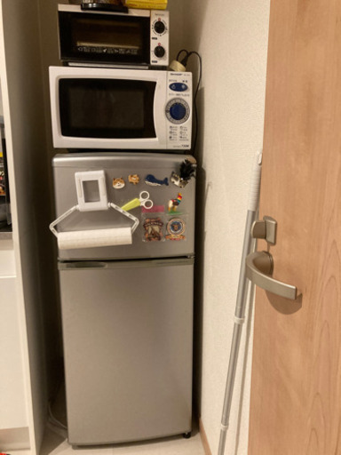 冷蔵庫、電子レンジ、オーブントースターセット