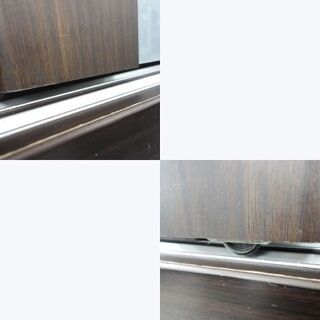 収納家具 訳あり レンジボード 幅104.5cm キッチン収納 木目調 ダーク 