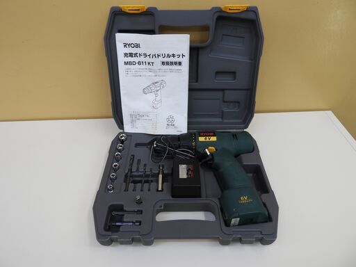 中古品 動作OK RYOBI/リョービ 充電式ドライバドリル MBD-611 DIY 6V