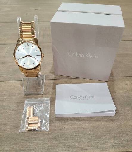 【愛品館市原店】 Calvin Klein シティ クオーツ メンズ 腕時計 K2G216.46 シルバー ピンクゴールド  【愛市IAG】