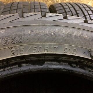 YOKOHAMA ice GUARD iG30 215/50R17 17インチ スタッドレス 4本 2014年製 バリ溝 プリウスα リーフ ジェイド等　(VTK257) クレジットカード QR決済可能