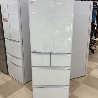 R66/ 三菱 455L 5ドア冷蔵庫 MR-B46A-W 2017