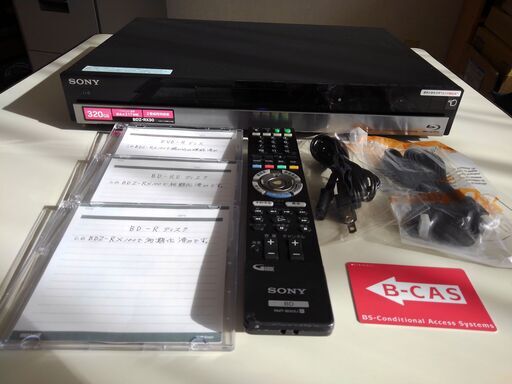 動作品・SONY BDZ-RX30 ＨＤＤ容量320GB ２番組同時録画
