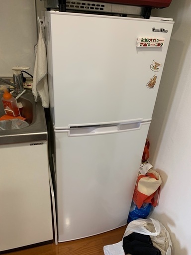 2ドア 138L 左右ドア開き冷蔵庫