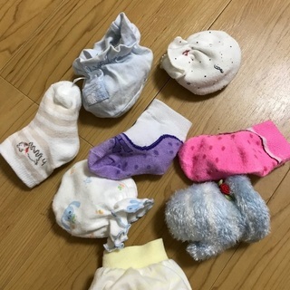 新生児〜3が月用　靴下　手袋