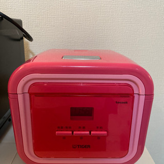 【ネット決済・配送可】【値下げ中】ピンク 炊飯器 タイガー かわ...