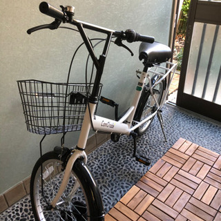 【ネット決済】自転車　売ります　白　ミニベロ