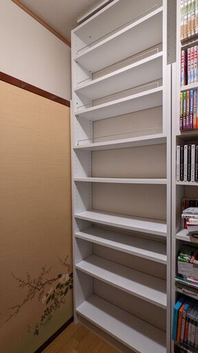 値下げ つっぱり本棚 転倒防止 天井つっぱり 白 ホワイト 八王子 分解済み こうじ 八王子のオフィス用家具 棚 の中古あげます 譲ります ジモティーで不用品の処分