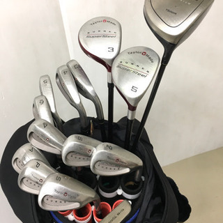 SOLD！◆Taylor Made 等◆ゴルフクラブ 14本セット＋Titleist キャディバッグ＋レインウェア等付属品多数付