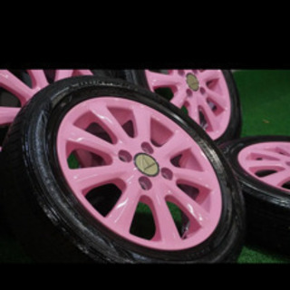 タイヤ、ホイール！カスタムピンク！