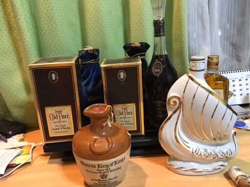 酒8本セット ナポレオン カミュ コニャック スコッチ ウイスキー 80年代物 陶器ボトル