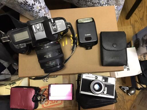 レトロ アンティーク コレクション 撮影機器 カメラ canon eosなど まとめ売り 7点セット　中古品