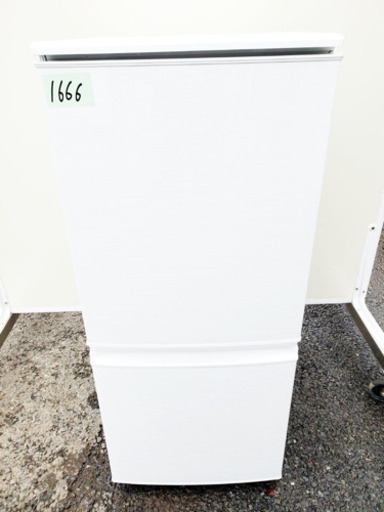 1666番 シャープ✨ノンフロン冷凍冷蔵庫✨SJ-14X-W‼️