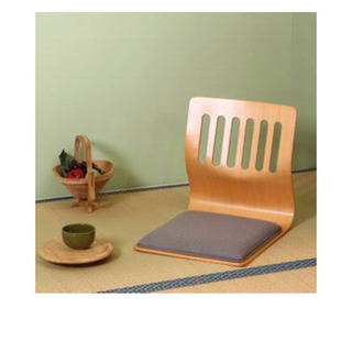 座椅子 和座椅子 幅39.5cm ナチュラル クッション付き
