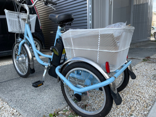ミムゴの電動アシスト三輪自転車 予備バッテリー付き！