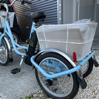 ミムゴの電動アシスト三輪自転車 予備バッテリー付き！