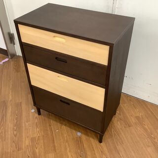 KEYUCA リバーシブルチェスト 6段 ワイド ブラウン 4段リバーシブル