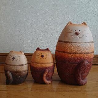 値段引き下げ❗  ３びきの猫 陶器 置物