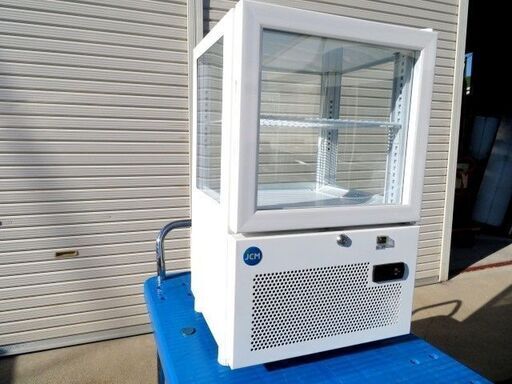 山口)【美品】JCM　ジェーシーエム　4面ガラス冷蔵ショーケース（片面扉）　JCMS-41　41L ◆BIZ0032YS GJ14C