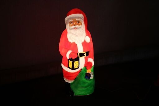 サンタクロース　ライト　置物　照明　ディスプレイ　店頭　飾り　電飾　イルミネーション　サンタ　クリスマス　電球