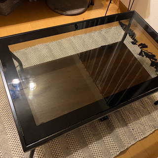 【ネット決済】ガラス ローテーブル 