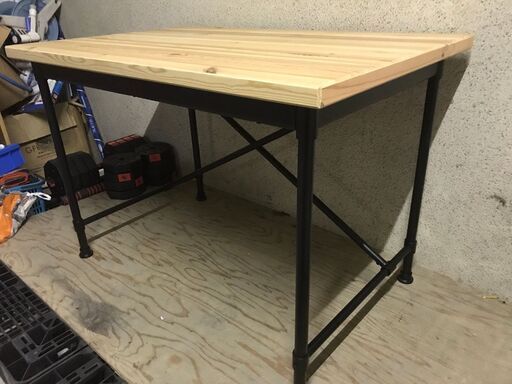 【時間指定不可】 テーブル ikea デスク 無垢材 作業台 - カウンターテーブル