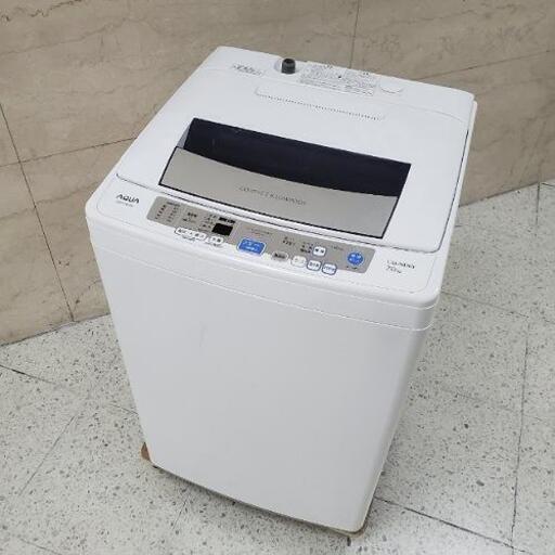■配送・設置可■2014年製 AQUA アクア 7.0kg 全自動洗濯機 AQW-P70C(W)