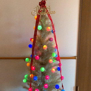 ★クリスマスツリー180cm★LEDカラーボール付ファイバーツリー