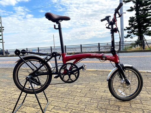 【引き取り限定】16インチ折り畳み電動アシスト自転車・バッテリーがフレーム内蔵なのですっきりとした見た目です♪
