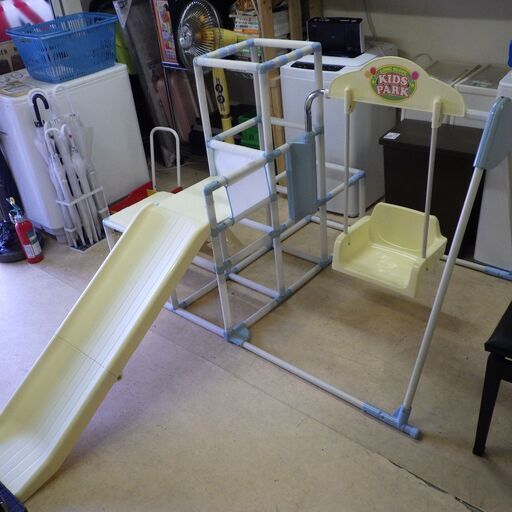 格安！店舗受け渡し可能　ノナカ　プレミアム　おりたたみロングスロープキッズパーク　品番4791　固定ベルトと安全ベルト欠品　滑り台/ブランコ/ジャングルジム　札幌市内限定配送