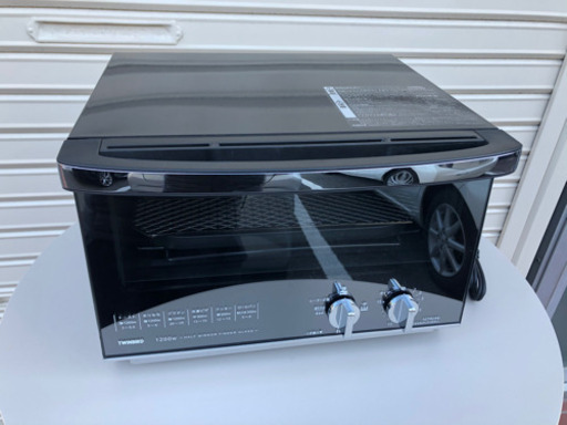 ■新品未使用■ツインバード　2020年製　オーブントースター　ブラック　ミラーガラス　デザイン