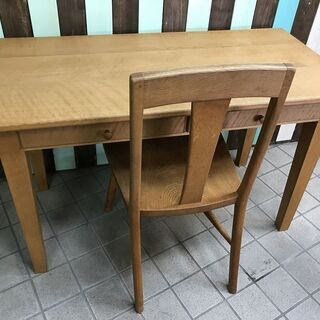 ■ioy1133■UNOH■デスク＆チェア■机/学習机/椅子/木製/シェーカー家具■