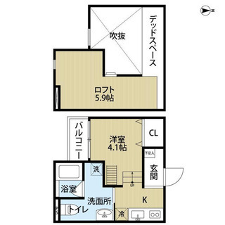 ✨弥刀駅徒歩15分✨1Rロフト付✨TVインターホン、ロフト付の広々物件です✨ - 東大阪市