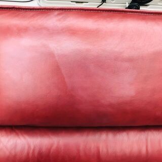 ハイバックソファ　3人掛けソファ　レザー調ソファ