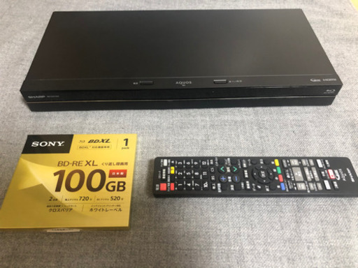 SHARP DVDブルーレイレコーダー　保証書付き