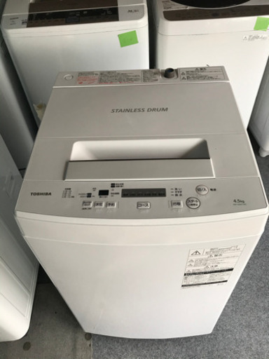 TOSHIBA 洗濯機　4.5kg  2019年製　東芝　AWー45M7w