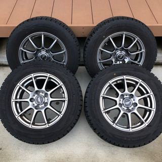 【ネット決済・配送可】送料込！ダンロップ205/65R15スタッ...