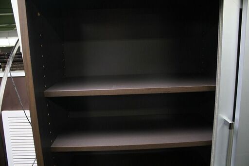 R2389) PAMOUNA 中古 パモウナキッチンボードブラウン 食器棚 店頭取引  