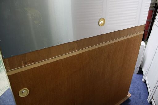 R2389) PAMOUNA 中古 パモウナキッチンボードブラウン 食器棚 店頭取引  