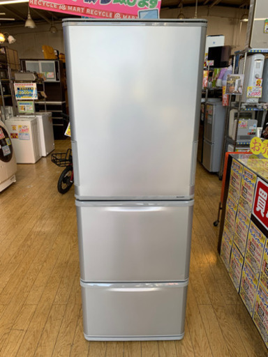 極美品 2019年製 SHARP 350L冷蔵庫 どっちもドア SJ-W352E-S シャープ