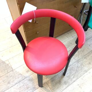 サークル チェア レッド 椅子 赤 円形 インテリア カフェ リ...
