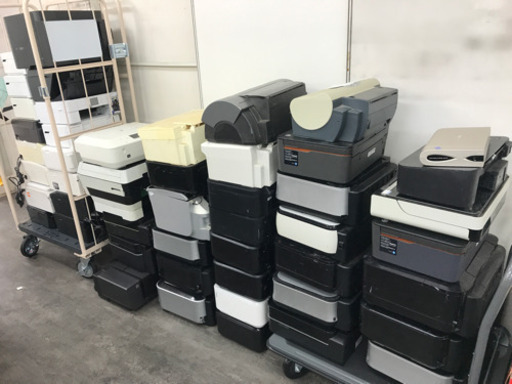 回収したインクジェットプリンター未チェック品ジャンク50台