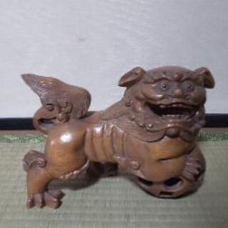 木彫りの狛犬